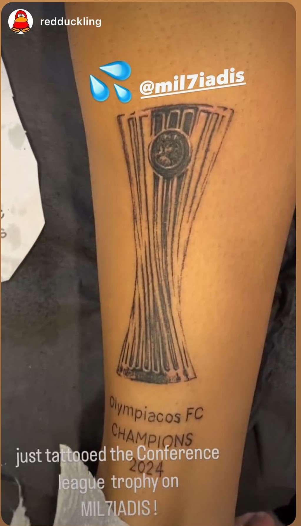 Το τατουάζ με το τρόπαιο που έκανε ο γιος του Μαρινάκη