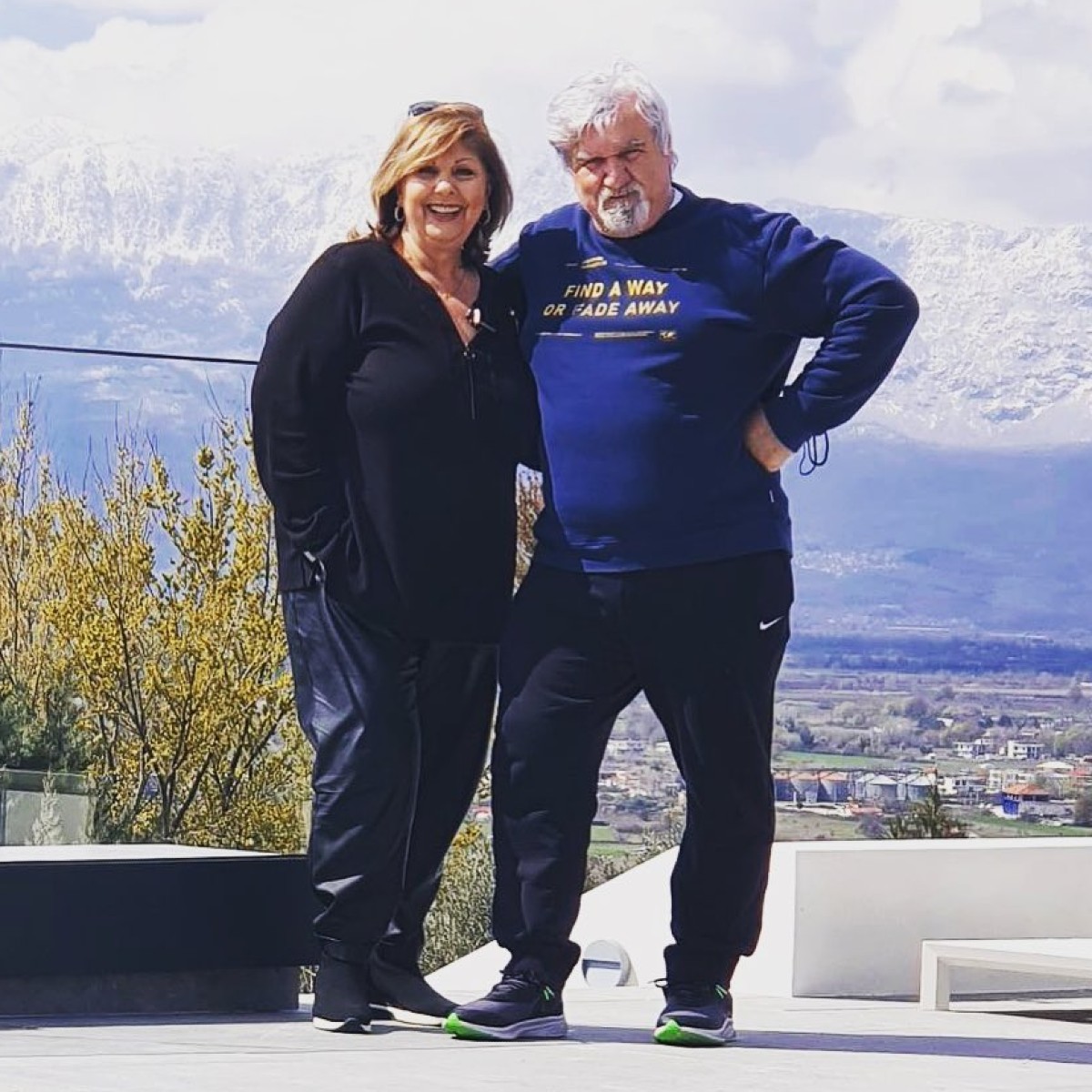 Η Λένα Μαντά με τον σύζυγό της