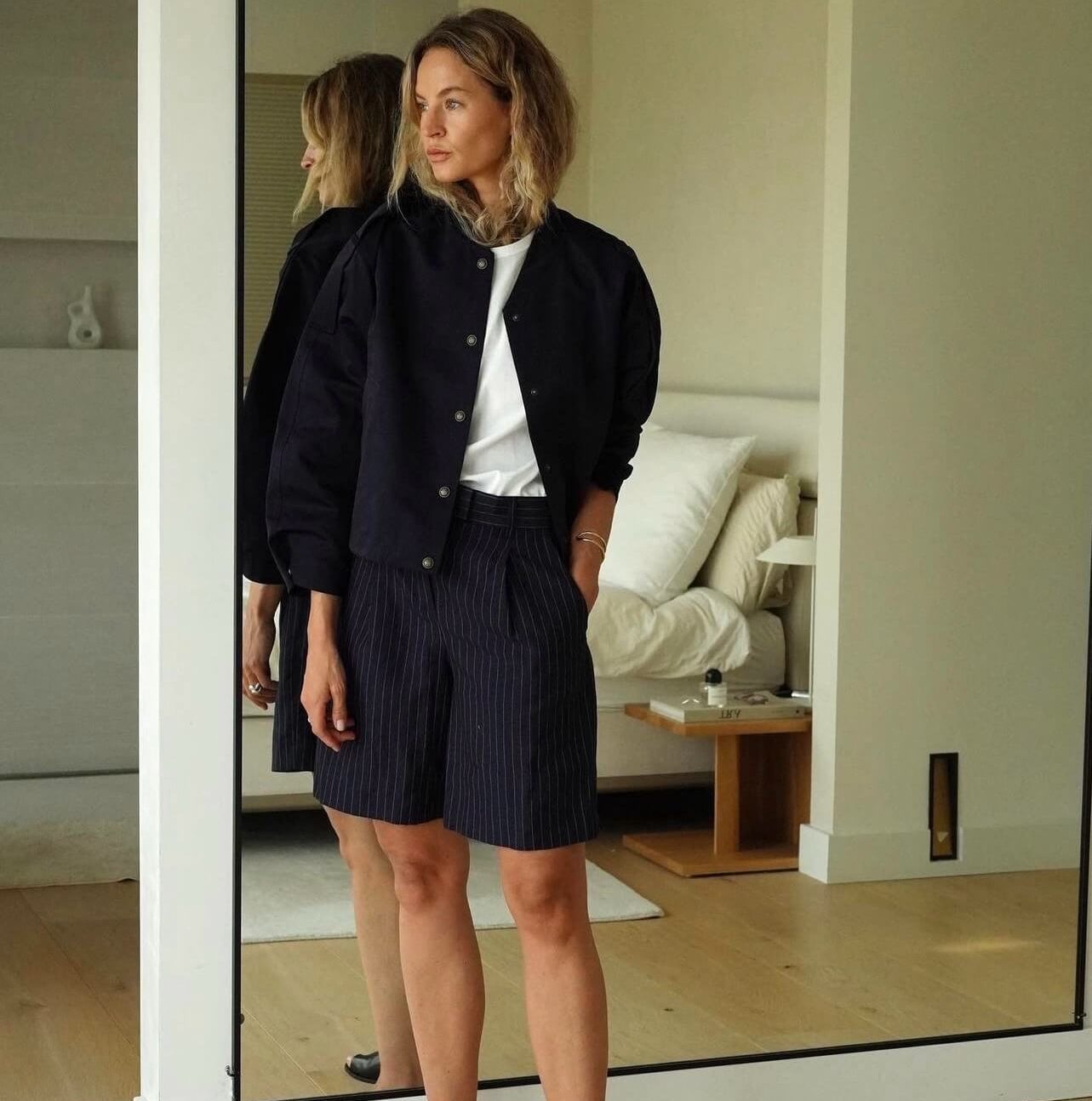 Wide leg βερμούδα