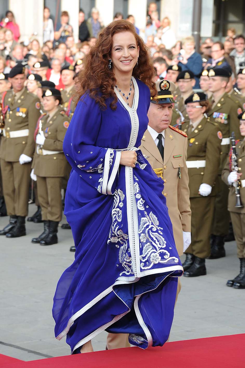Η πριγκίπισσα του Μαρόκου Lalla Salma of Maroc παρευρέθηκε την ημέρα του γάμου του πρίγκηπα του Λουξεμβούργου Guillaume και της πριγκίπισσα Στεφανίας στις 20 Οκτωβρίου 2012.