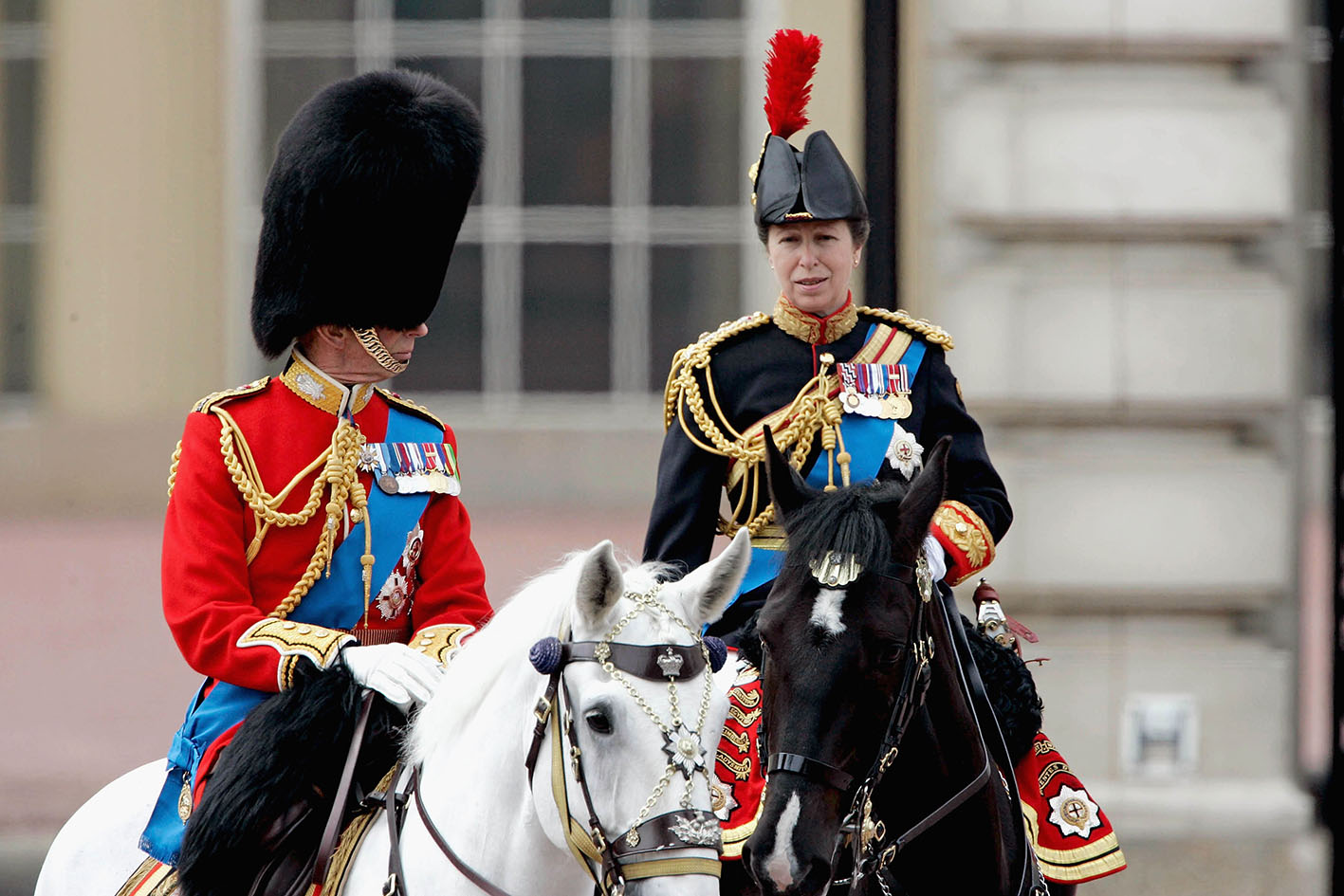 H πριγκίπισσα Anne the στις 11 Ιουνίου 2005 στο Λονδίνο, ενώ ιππεύει.