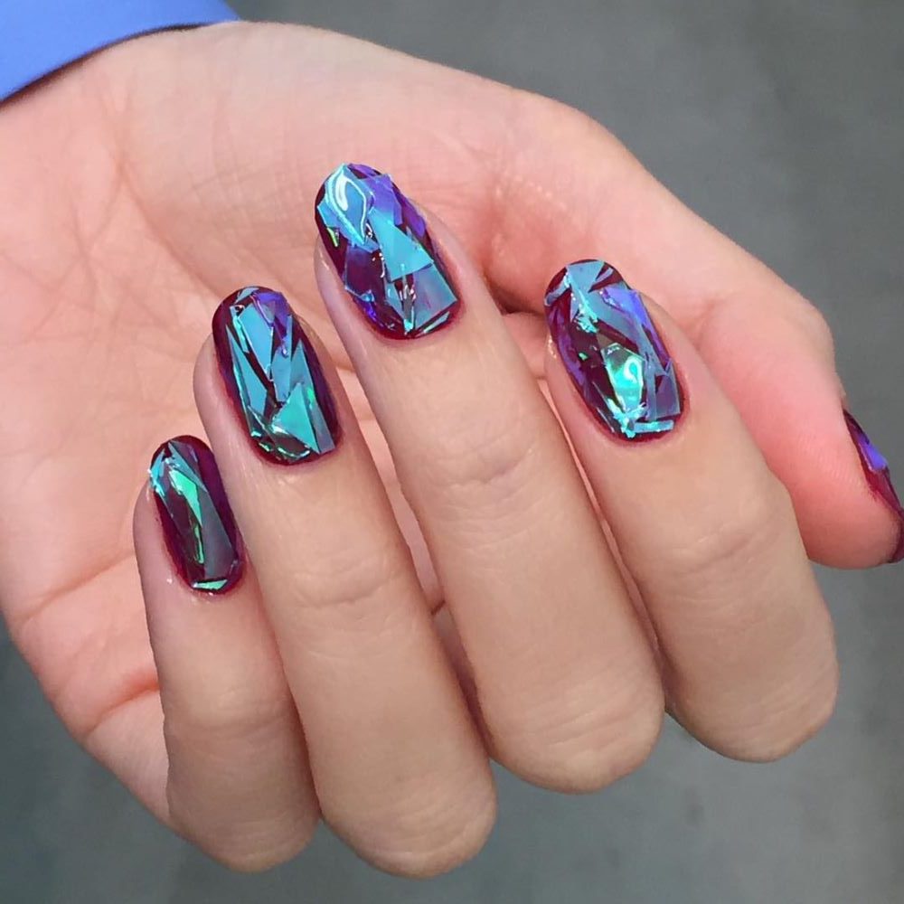 korean glass nails μανικιούρ