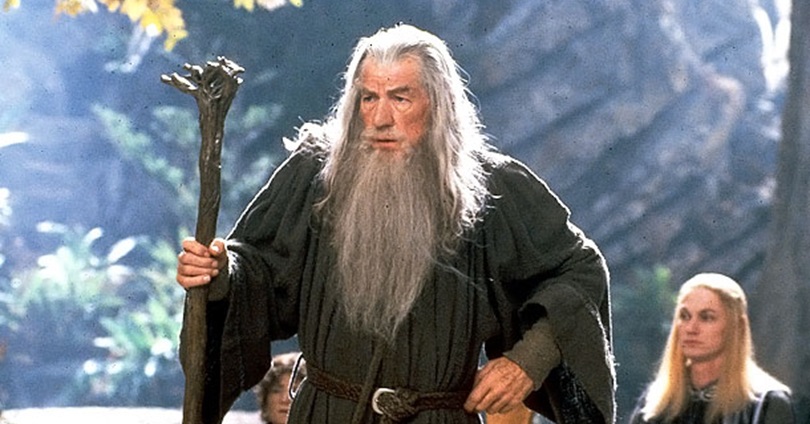 O σερ Ian McKellen ως Γκάνταλφ στον Άρχοντα των Δαχτυλιδιών