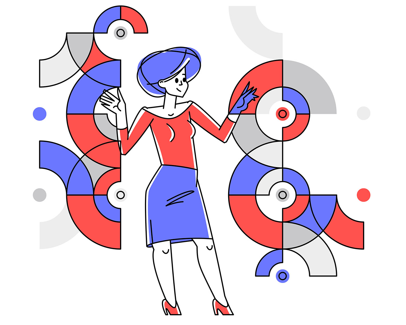 Γυναίκα σκίτσο με στόχο