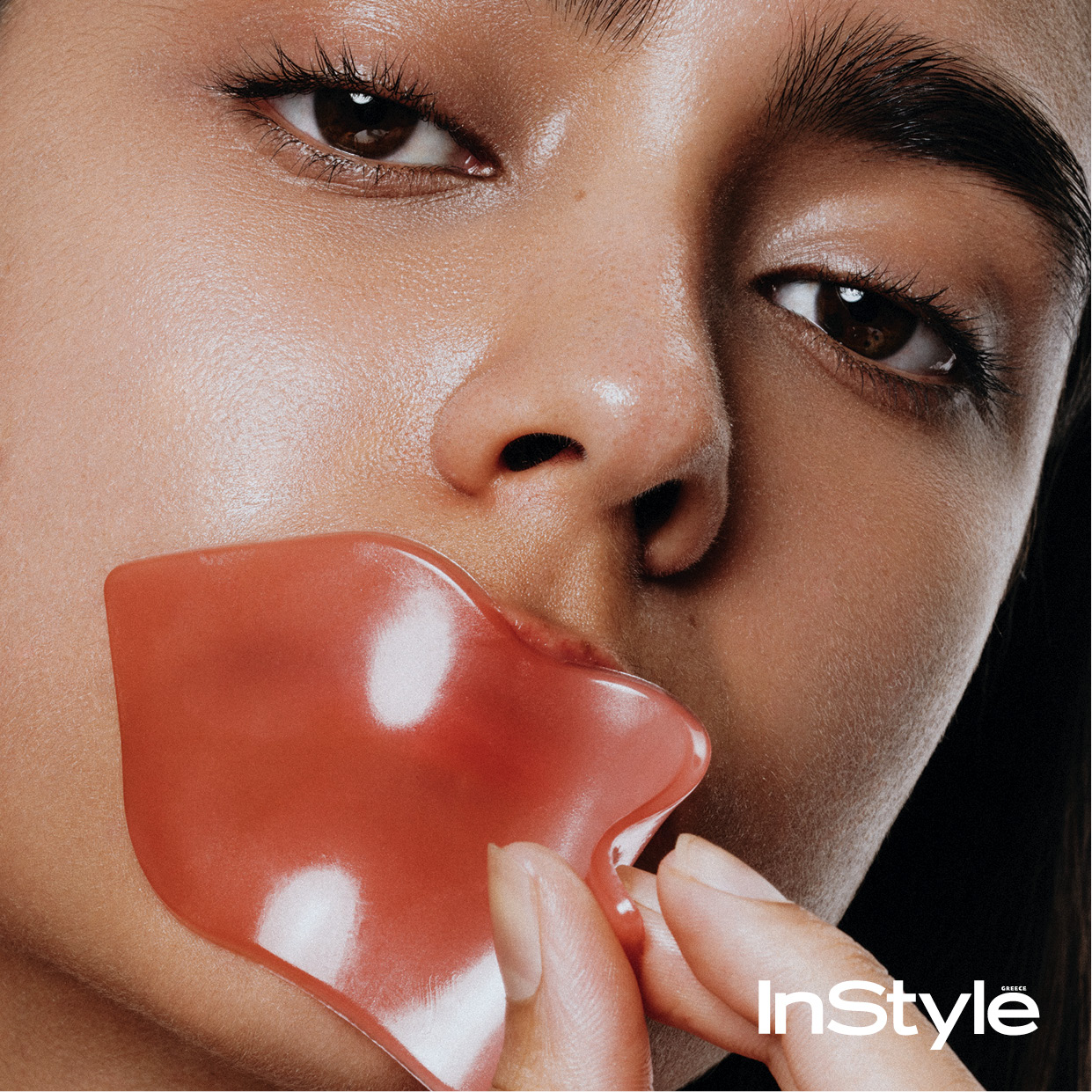 μοντέλο με lip care patch