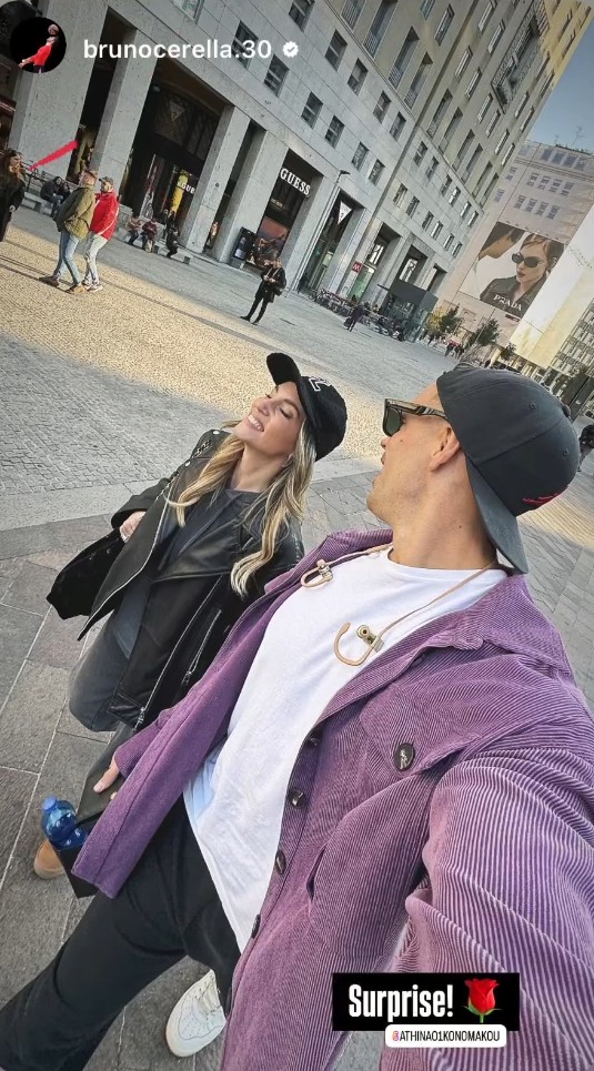 Αθηνά Οικονομάκου και Μπρούνο Τσερέλα στην Ιταλία