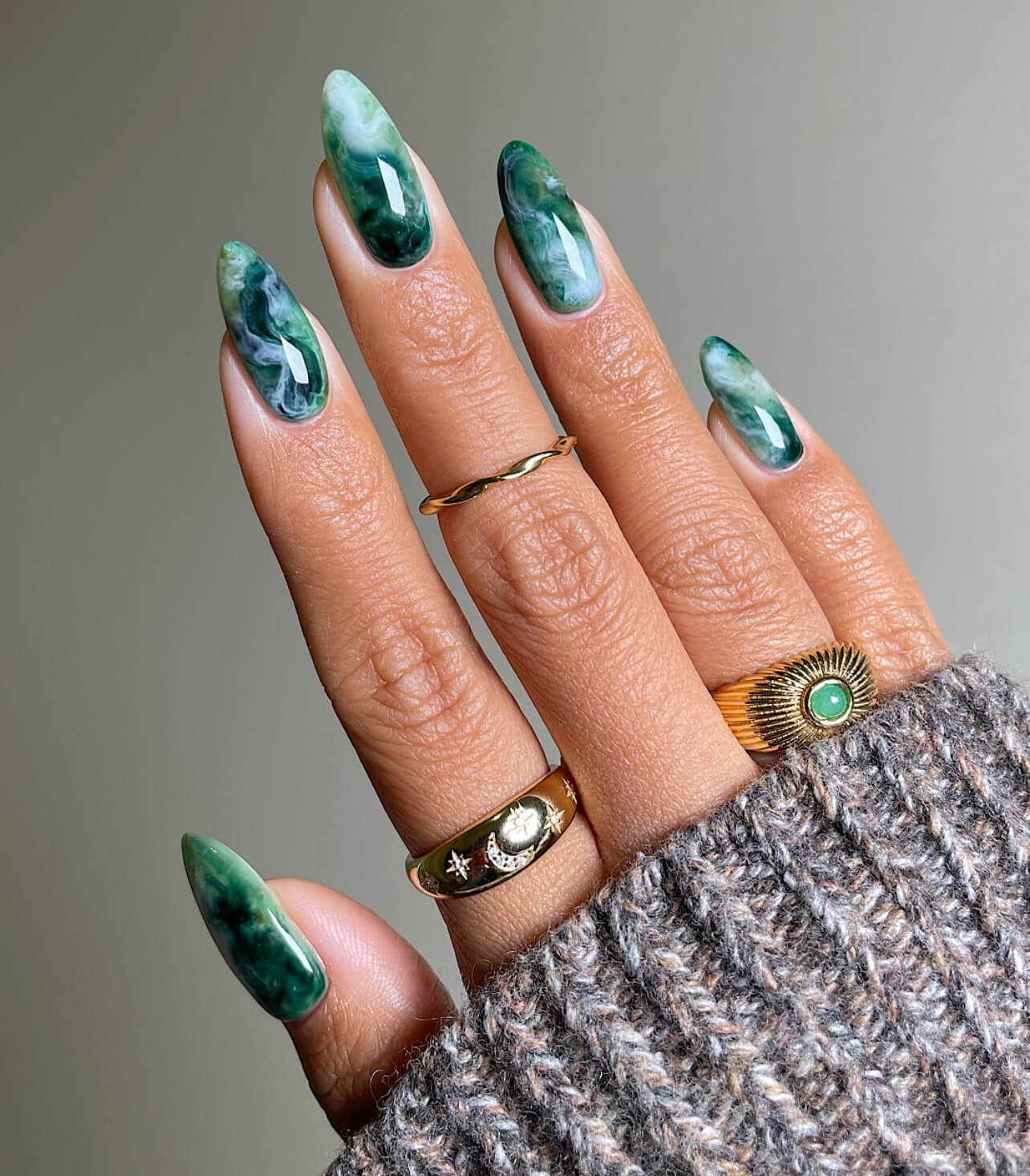 Πράσινο μάρμαρο νύχια