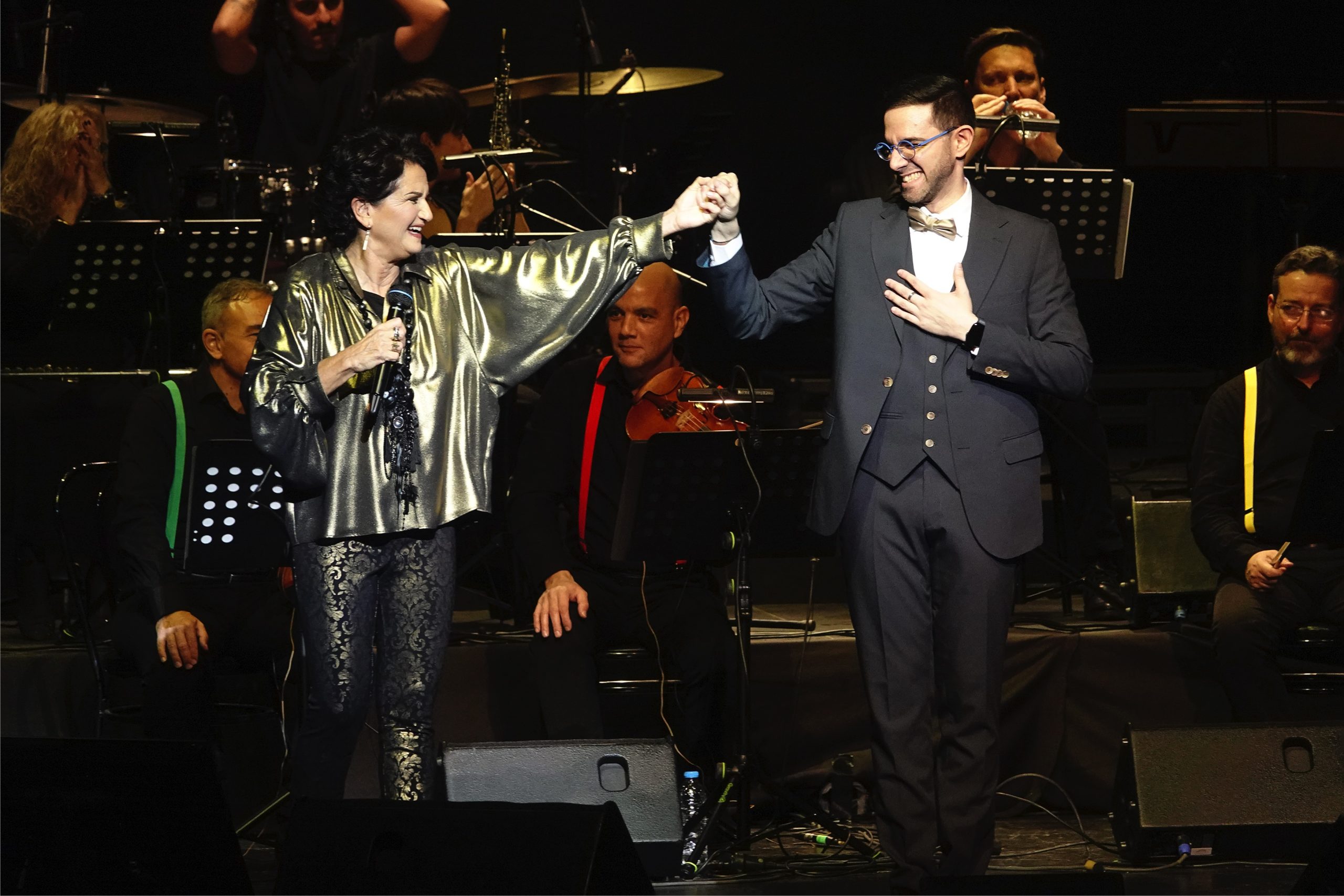 Η Άλκηστις Πρωτοψάλτη στην πρεμιέρα στο θέατρο Παλλάς στις 11.11.2014.