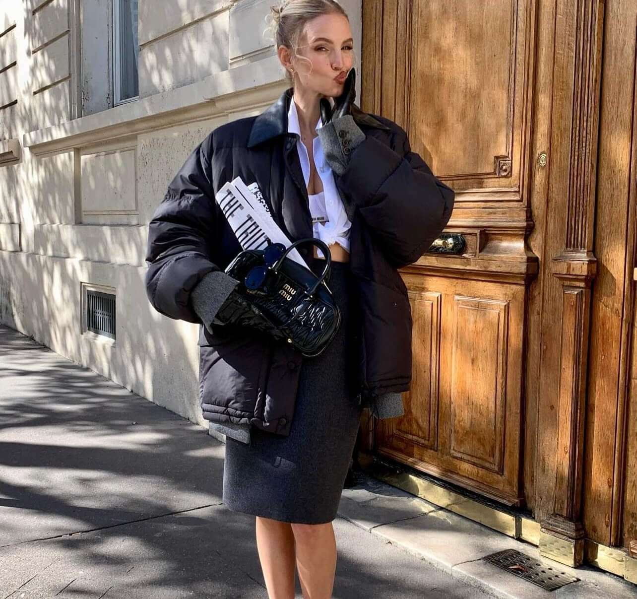 H Leonie Hanne με Puffer jacket