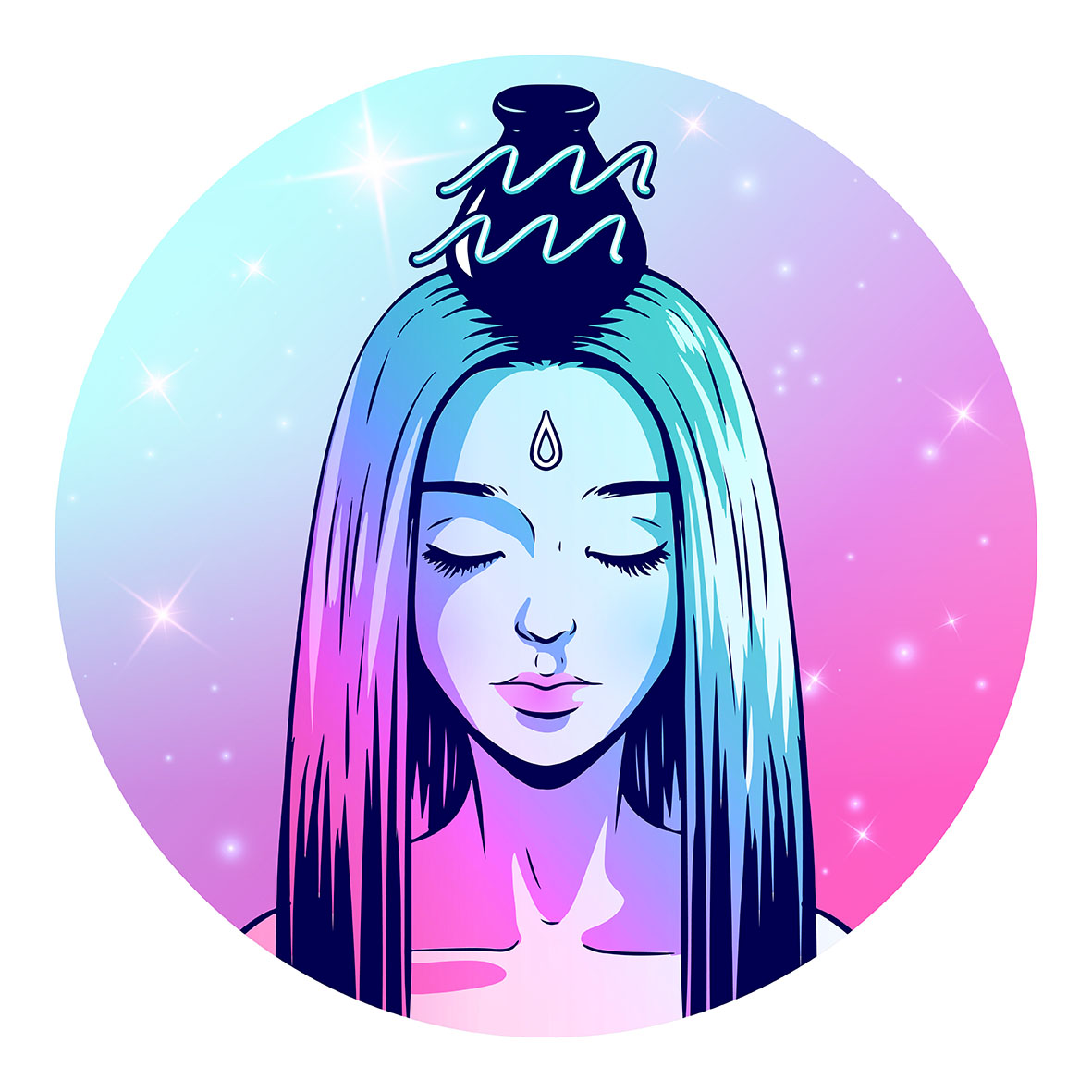 Ζωδιακές προβλέψεις. Το ζώδιο του Υδροχόου απεικόνιση σε σκίτσο