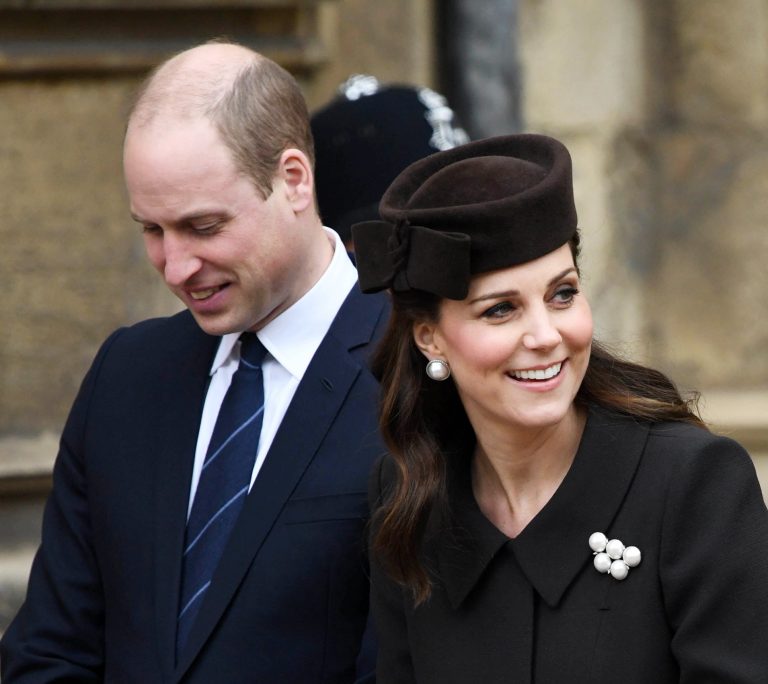 Ο πρίγκιπας William και η Kate Middleton παρευρίσκονται στη λειτουργία του Πάσχα στο παρεκκλήσι του Αγίου Γεωργίου στο Κάστρο του Ουίνδσορ, 1 Απριλίου 2018.