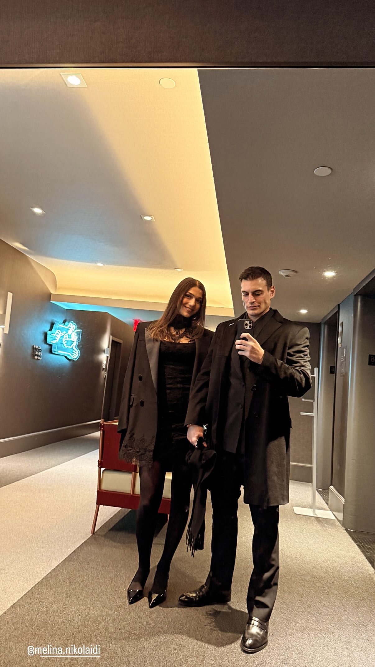 Η Μελίνα Νικολαΐδη και ο Δημήτρης Φιντιρίκος στην ορκωμοσία του Τραμπ