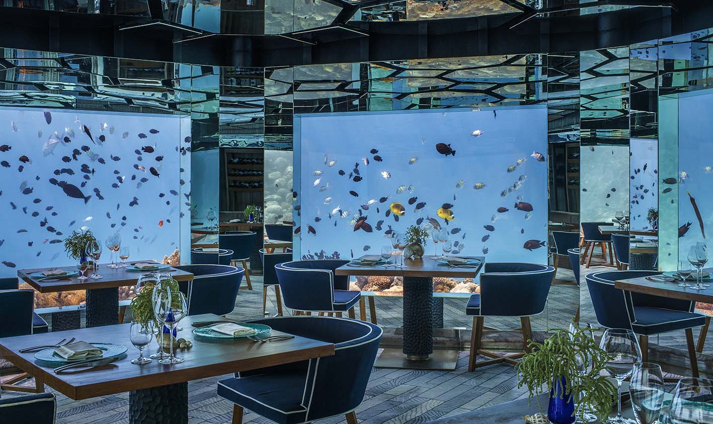 Φωτογραφία από το υποθαλάσσιο εστιατόριο Sea στο ξενοδοχειακό συγκρότημα Anantara Kihavah Maldives