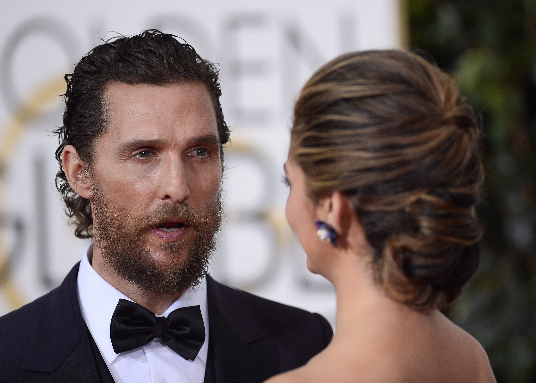 O Matthew McConaughey φθάνει στην τελετή των Χρυσών Σφαιρών στο Beverly Hilton Hotel, στις 11 Ιανουαρίου 2015.