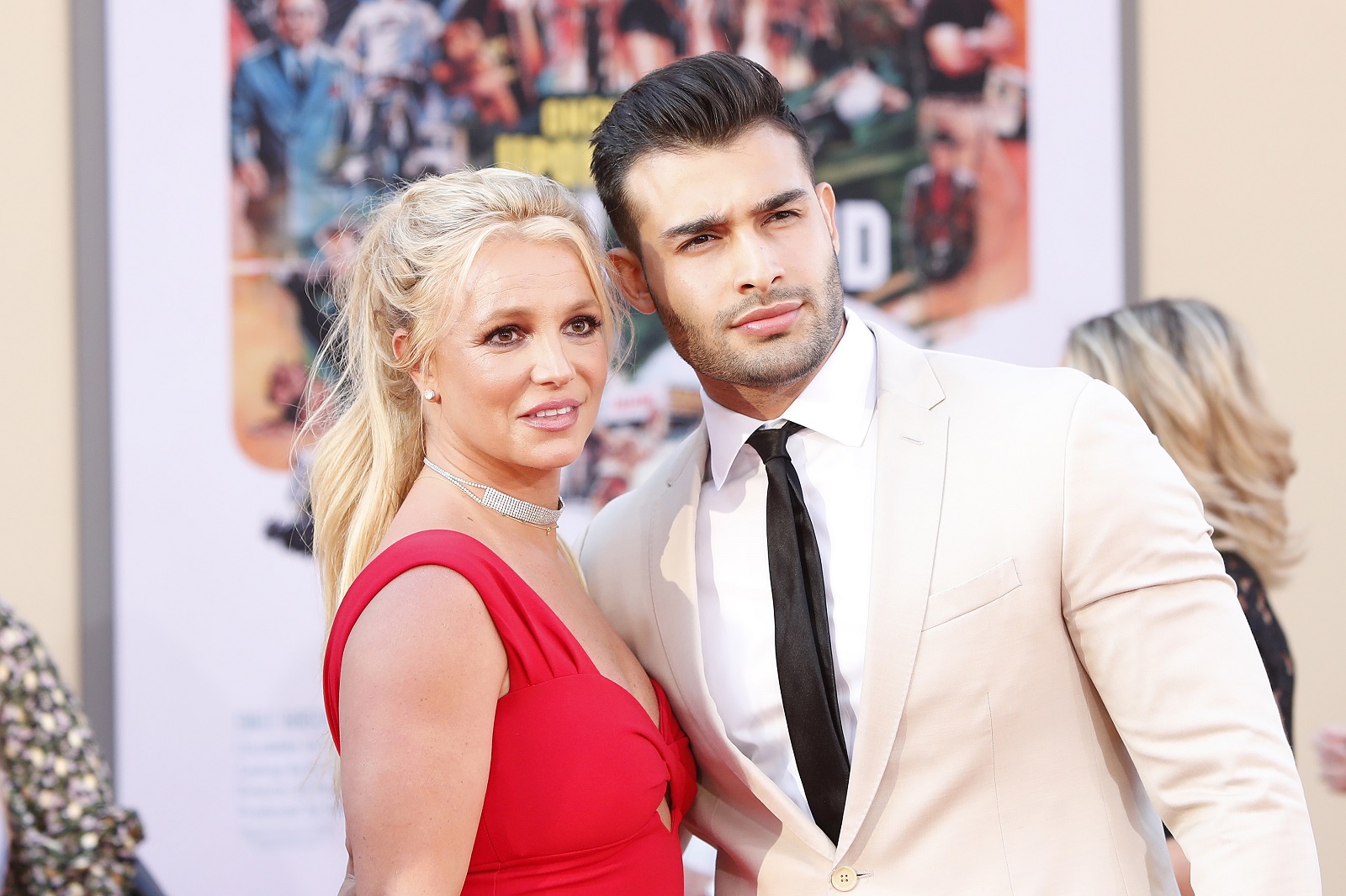 H Britney Spears και o Sam Asghari φθάνουν για την πρεμιέρα του "Once Upon a Time in Hollywood", στο Χόλιγουντ, στις 22 Ιουλίου 2019