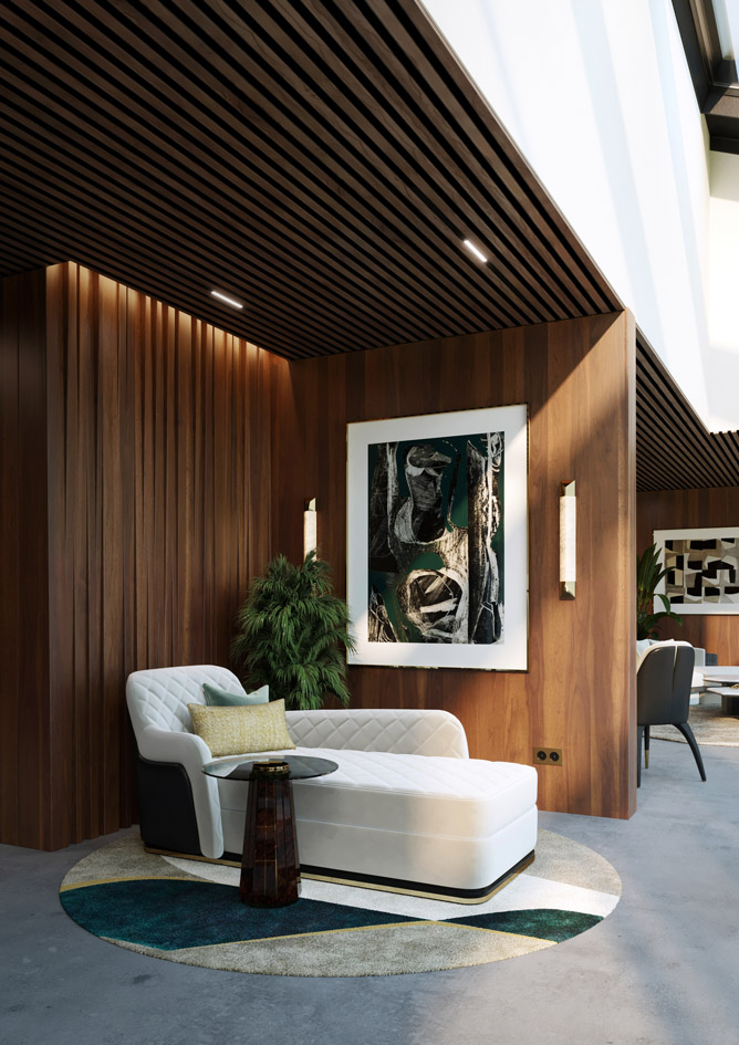 Γωνιά της master κρεβατοκάμαρας της επαυλης