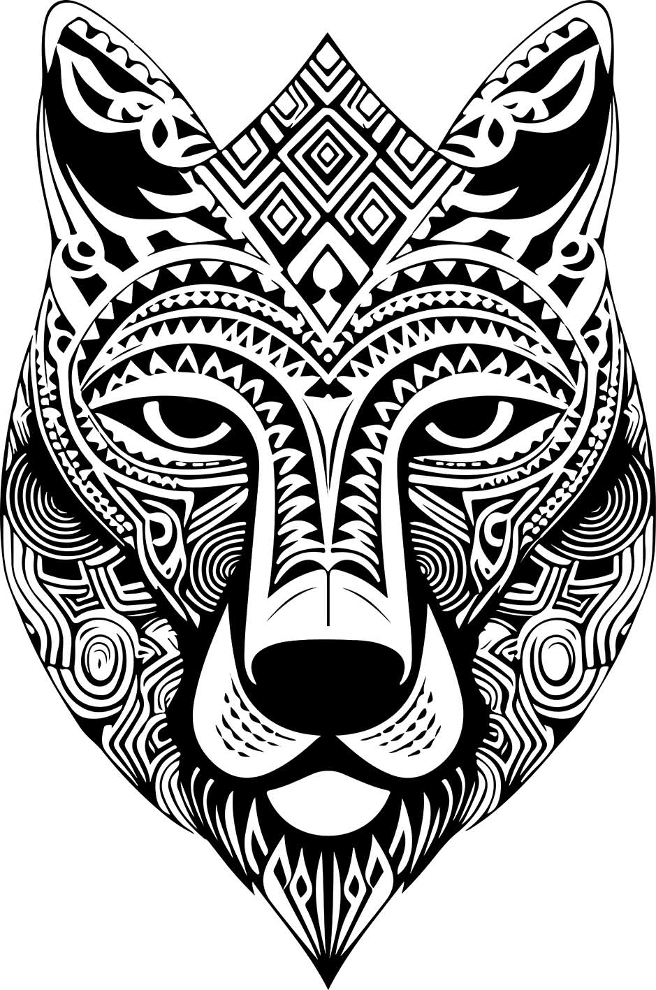 Σκίτσο σκύλου ή λύκου για tatoo ή για οτιδήποτε άλλο