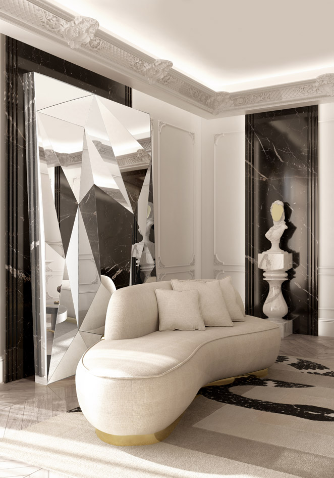 Ο μικρός καναπές στη είσοδο της έπαυλης