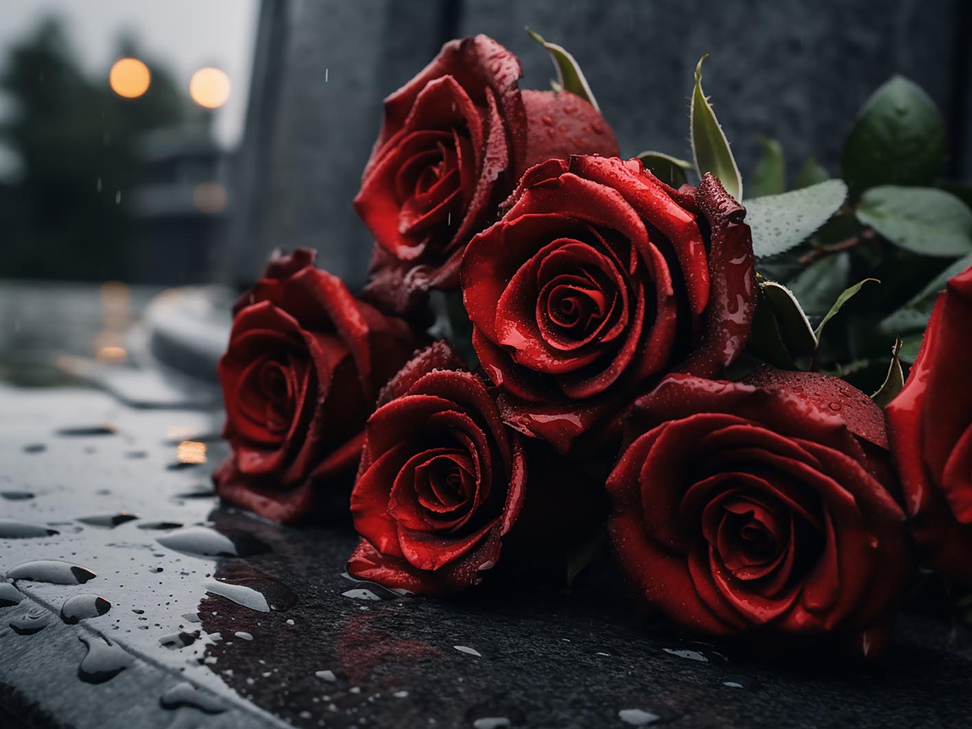 Μπουκέτο από kόκκινα τριαντάφυλλα