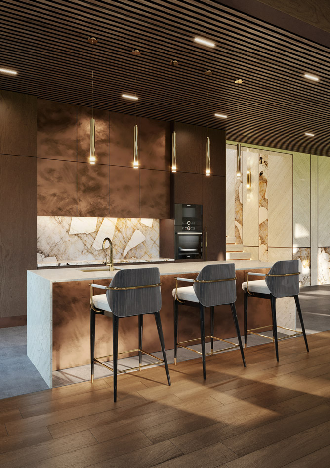 Η κουζίνα της έπαυλης