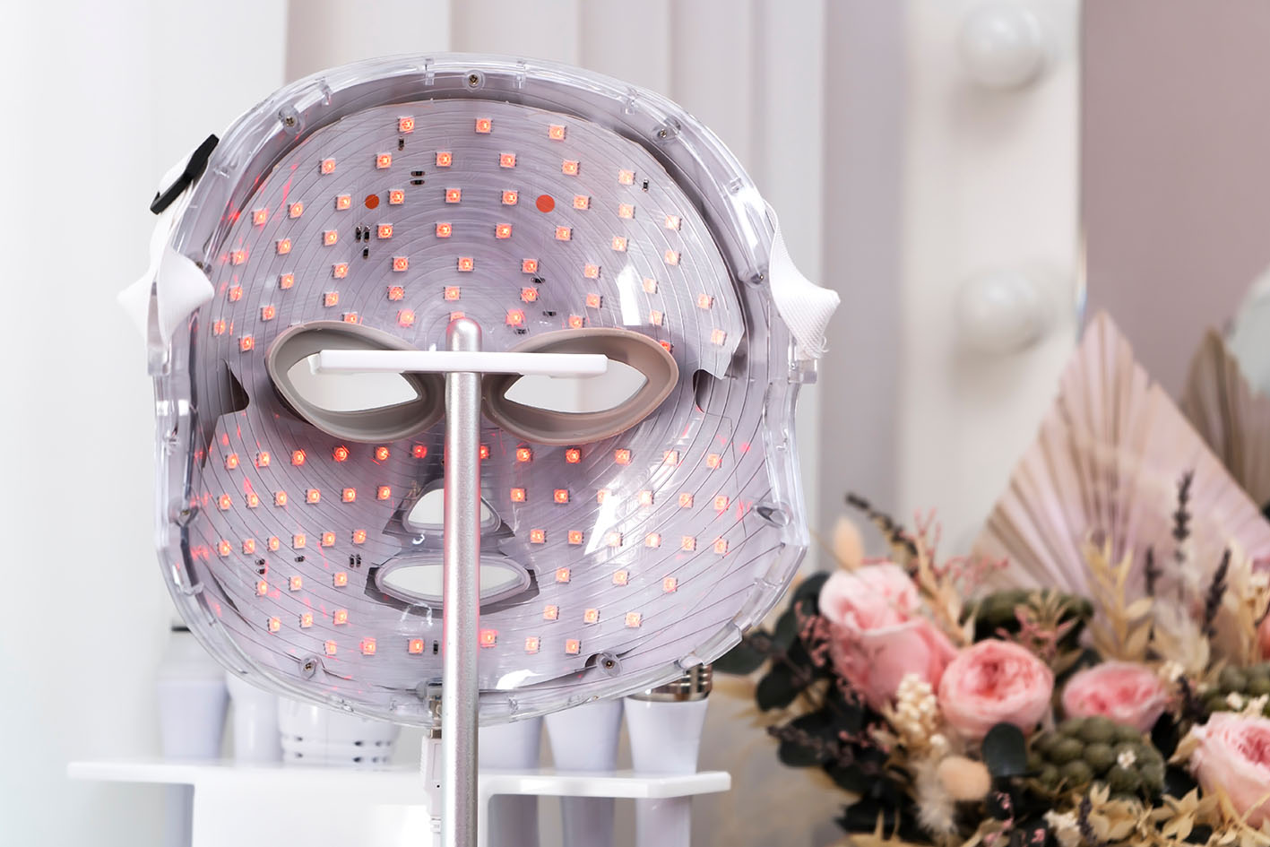 Το πίσω μέρος μάσκας ομορφιάς led