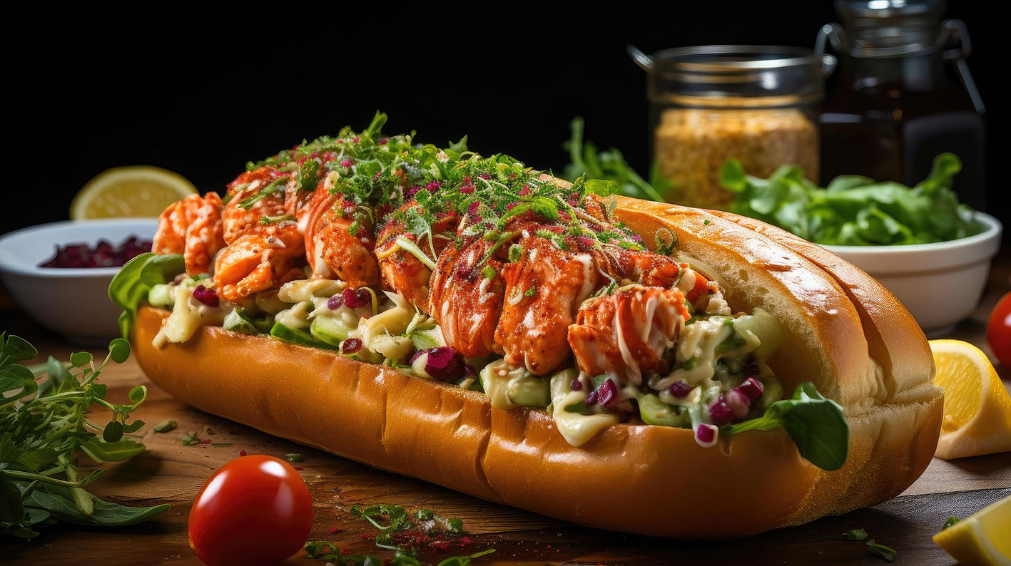 Πεντανόστιμα lobster rolls.