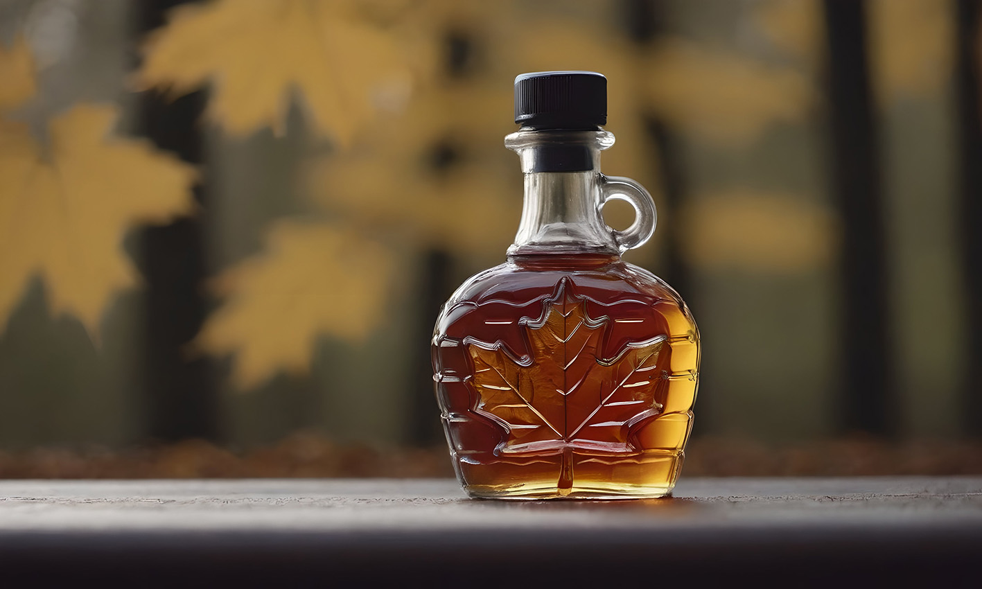 Ένα μπουκάλι σιρόπι σφενδάμου - Maple syrup