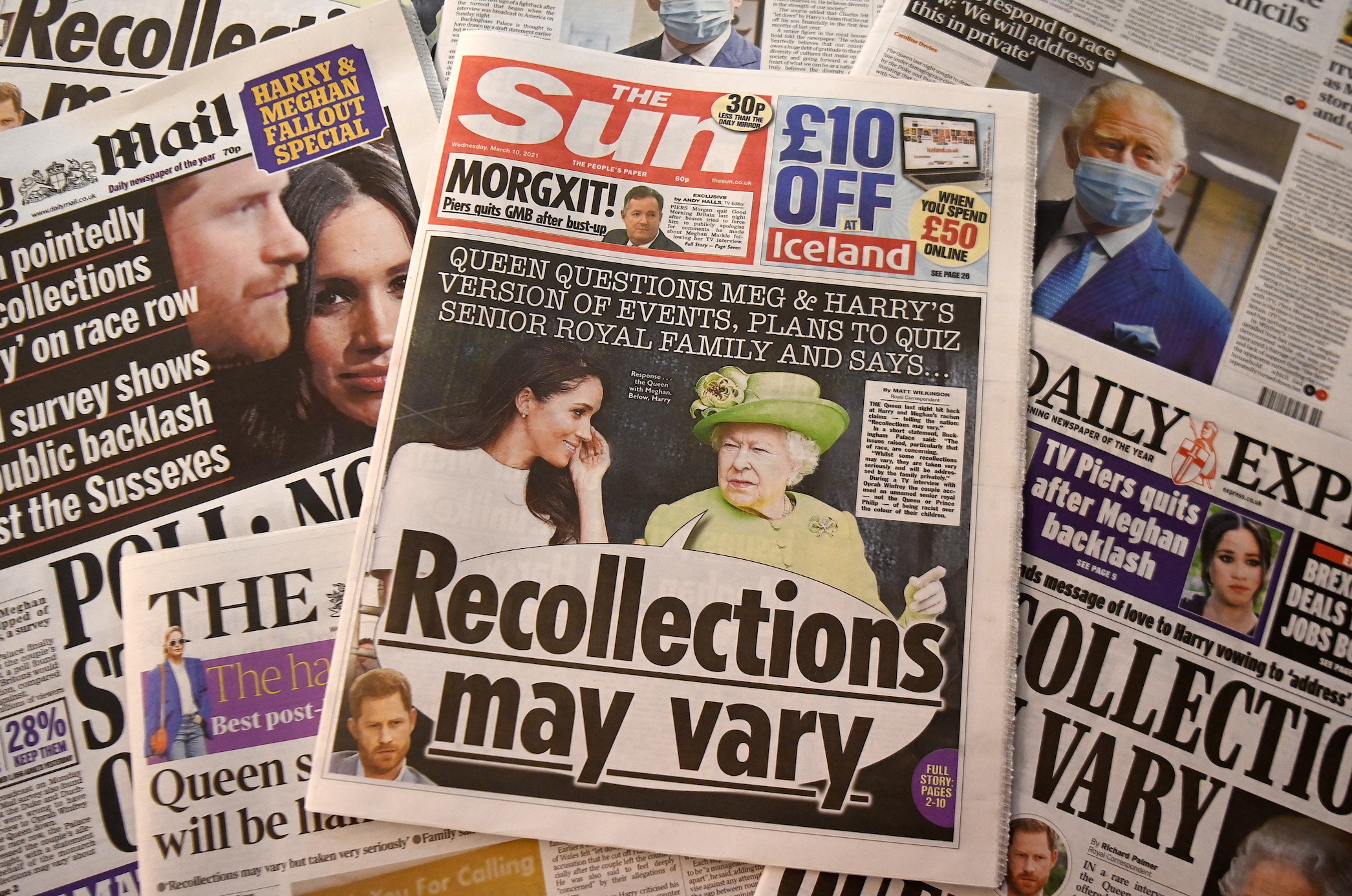 Τα πρωτοσέλιδα του βρετανικού Τύπου στις 10 μαρτίου 2021