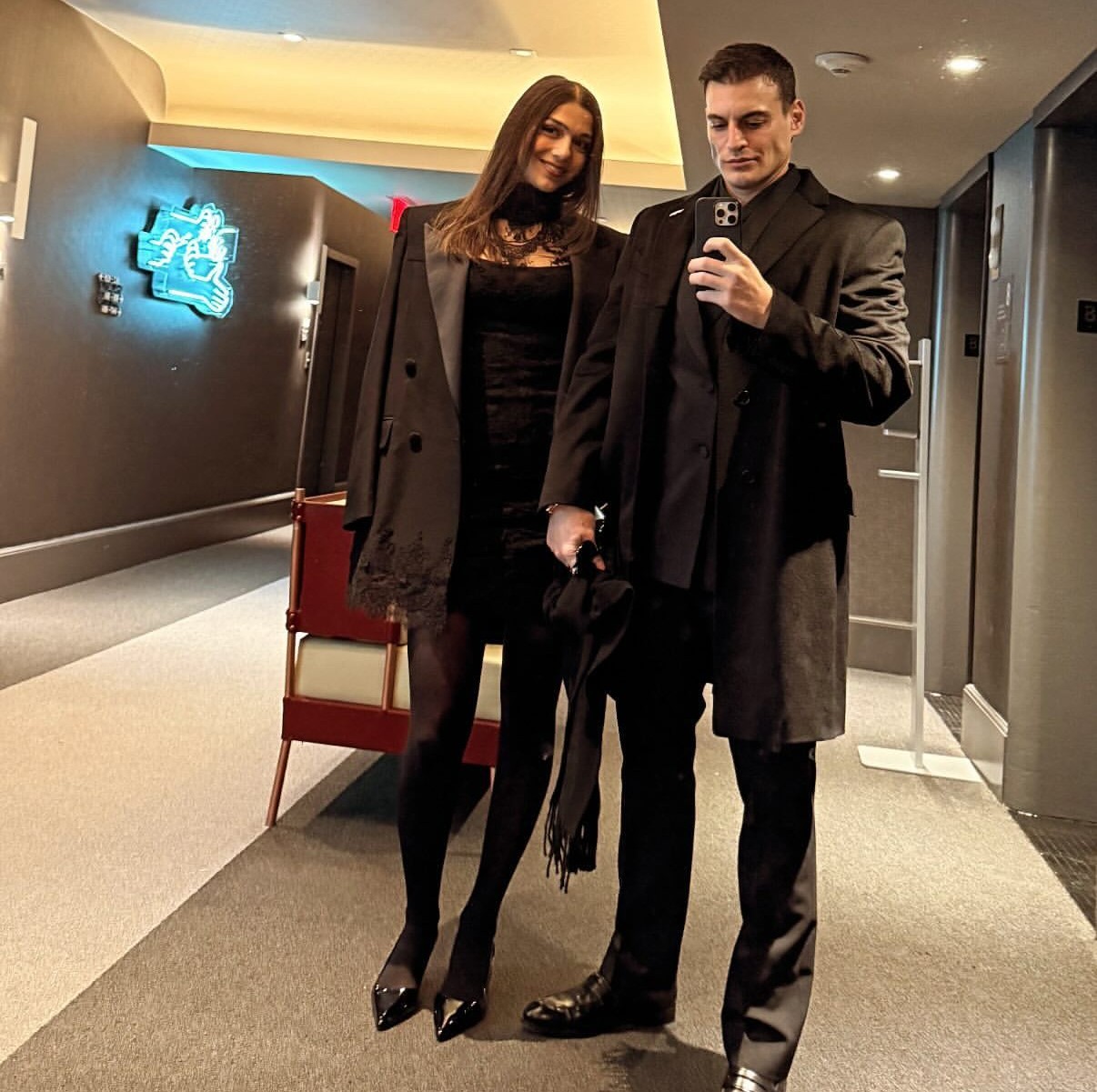 Μελίνα Νικολαΐδη και Δημήτρης ΦΙντιρίκος την ορκωμοσία του Τραμπ