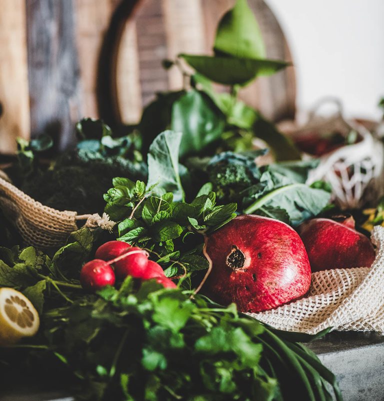 Λαχανικά πράσινα και ρόδι