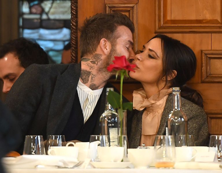 Oι David Beckham και Victoria Beckham σε έξοδο την περίοδο της Εβδομάδας Μόδας Άνδρα στο Λονδίνο, τον Ιανουάριο 2019