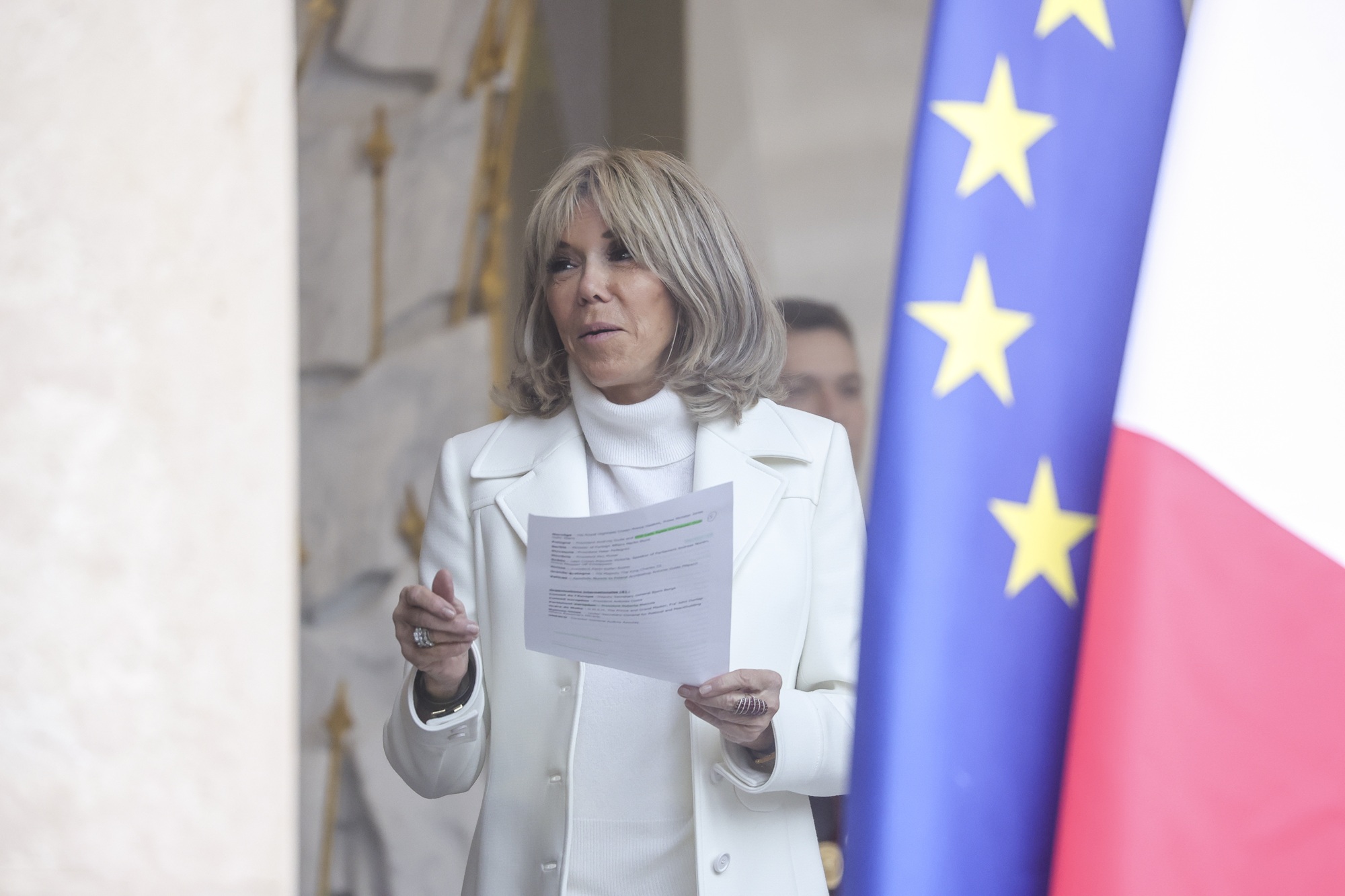 H Brigitte Macron στο Μέγαρο των Ηλυσίων, στις 16 Ιανουαρίου 2025
