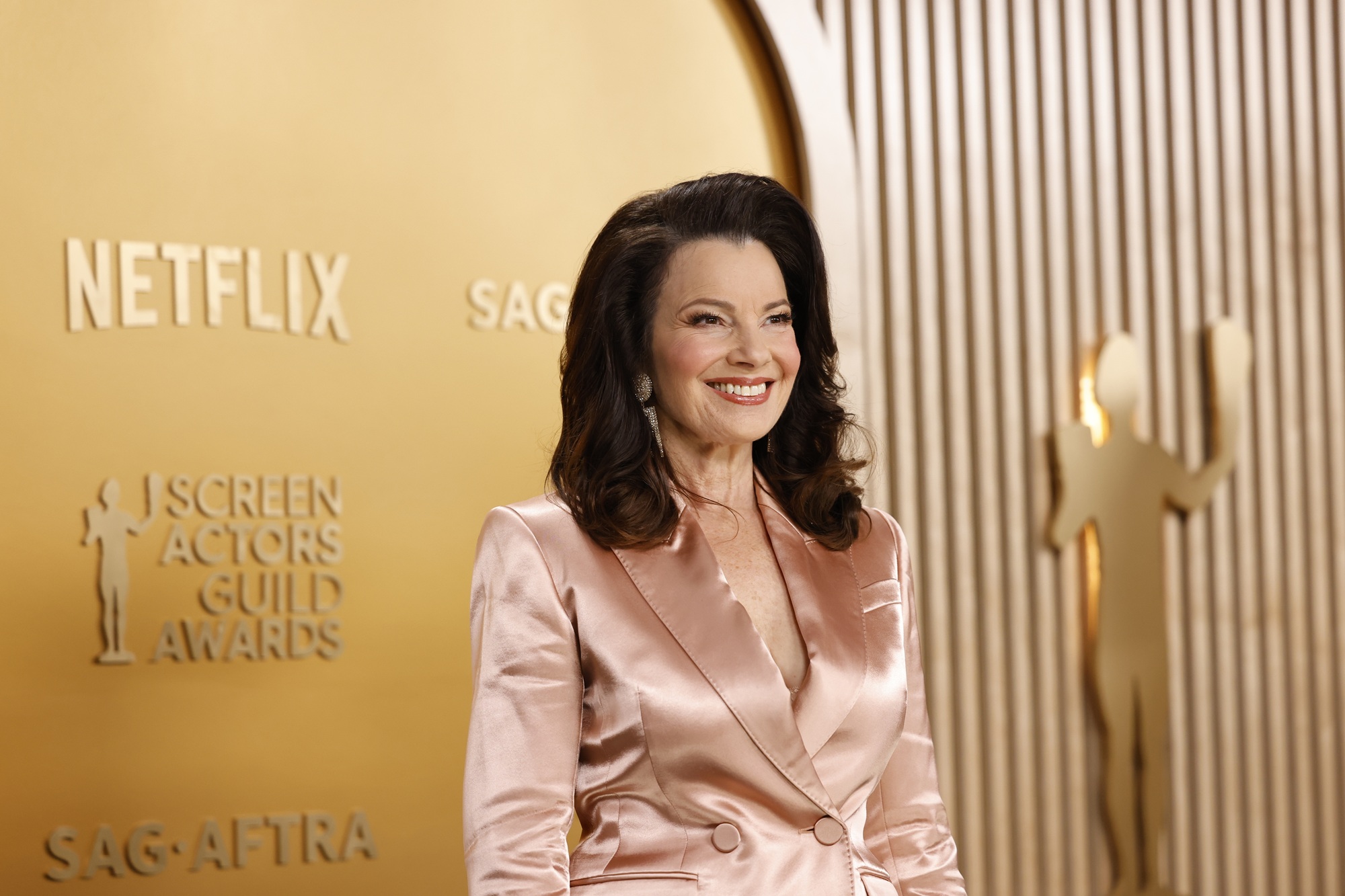 H Fran Drescher στο κόκκινο χαλί των 31ων ετήσιων Screen Actor Guild Awards στο Shrine Auditorium στο Λος Άντζελες στις 23 Φεβρουαρίου 2025