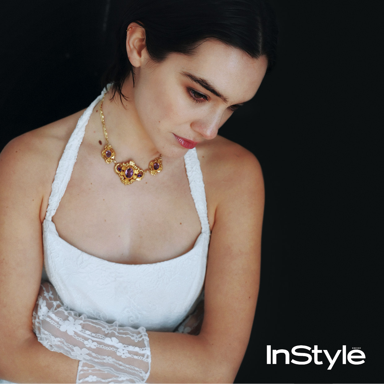 μοντέλο με γάντια