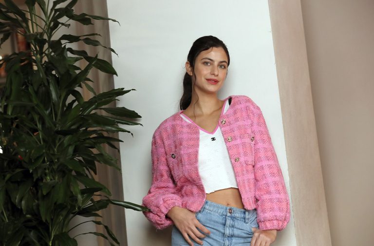 H Φωτεινή Peluso κατά τη διάρκεια της φωτογράφισης της ταινίας Dieci Minuti. Ρώμη (Ιταλία), 22 Ιανουαρίου 2024.