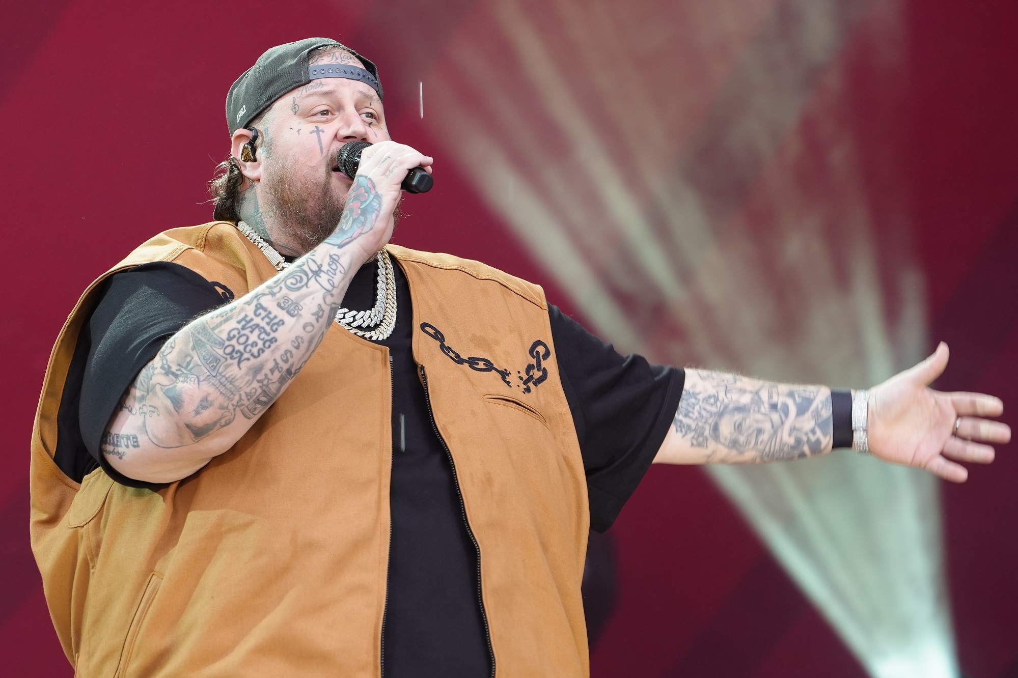 Ο Jelly Roll στη σκηνή του Global Citizen Festival στη Νέα Υόρκη, 28 Σεπτεμβρίου 2024