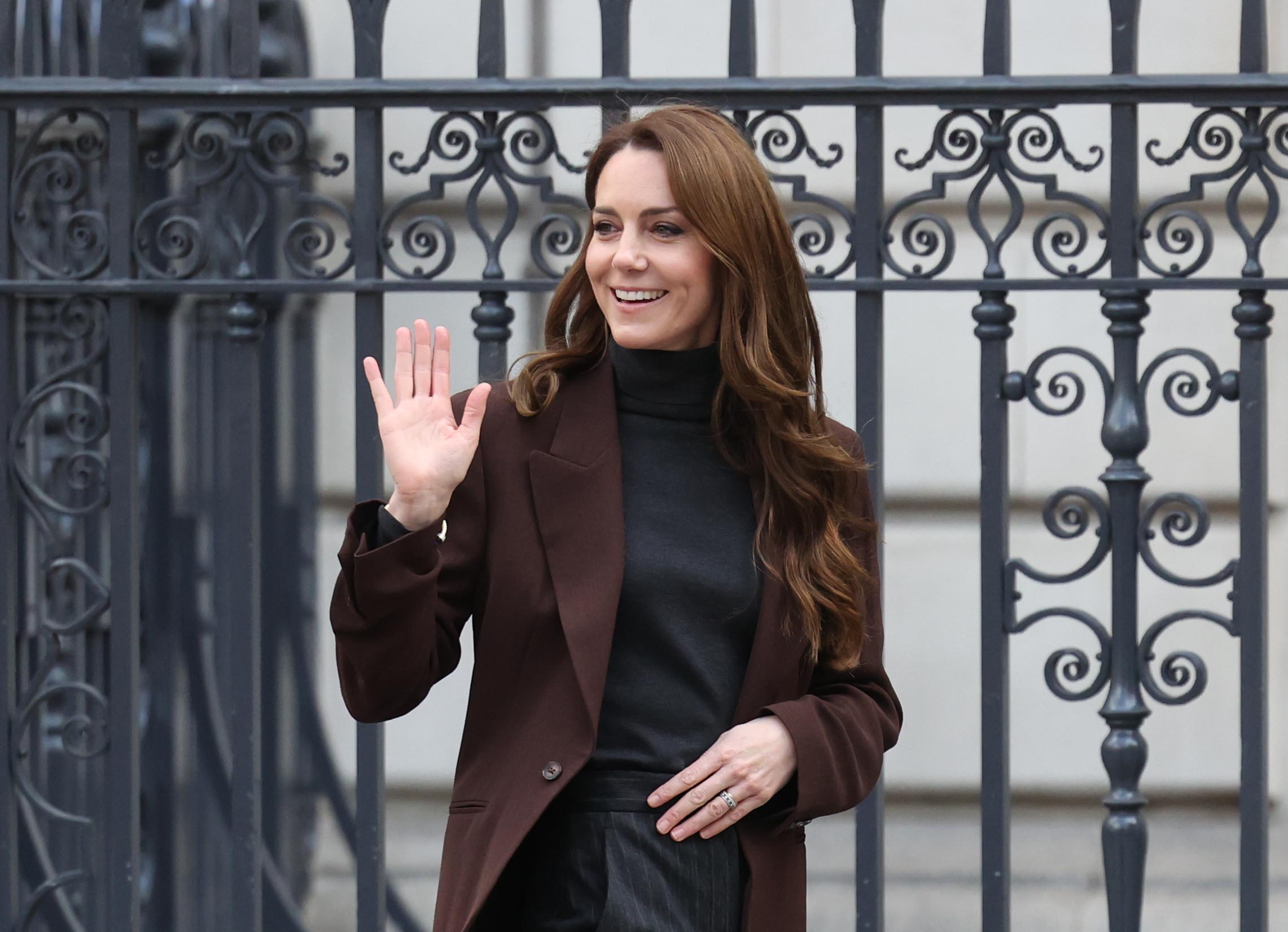 H Kate Middleton αποχωρεί από την Εθνική Πινακοθήκη στο Λονδίνο, στις 4 Φεβρουαρίου 2025