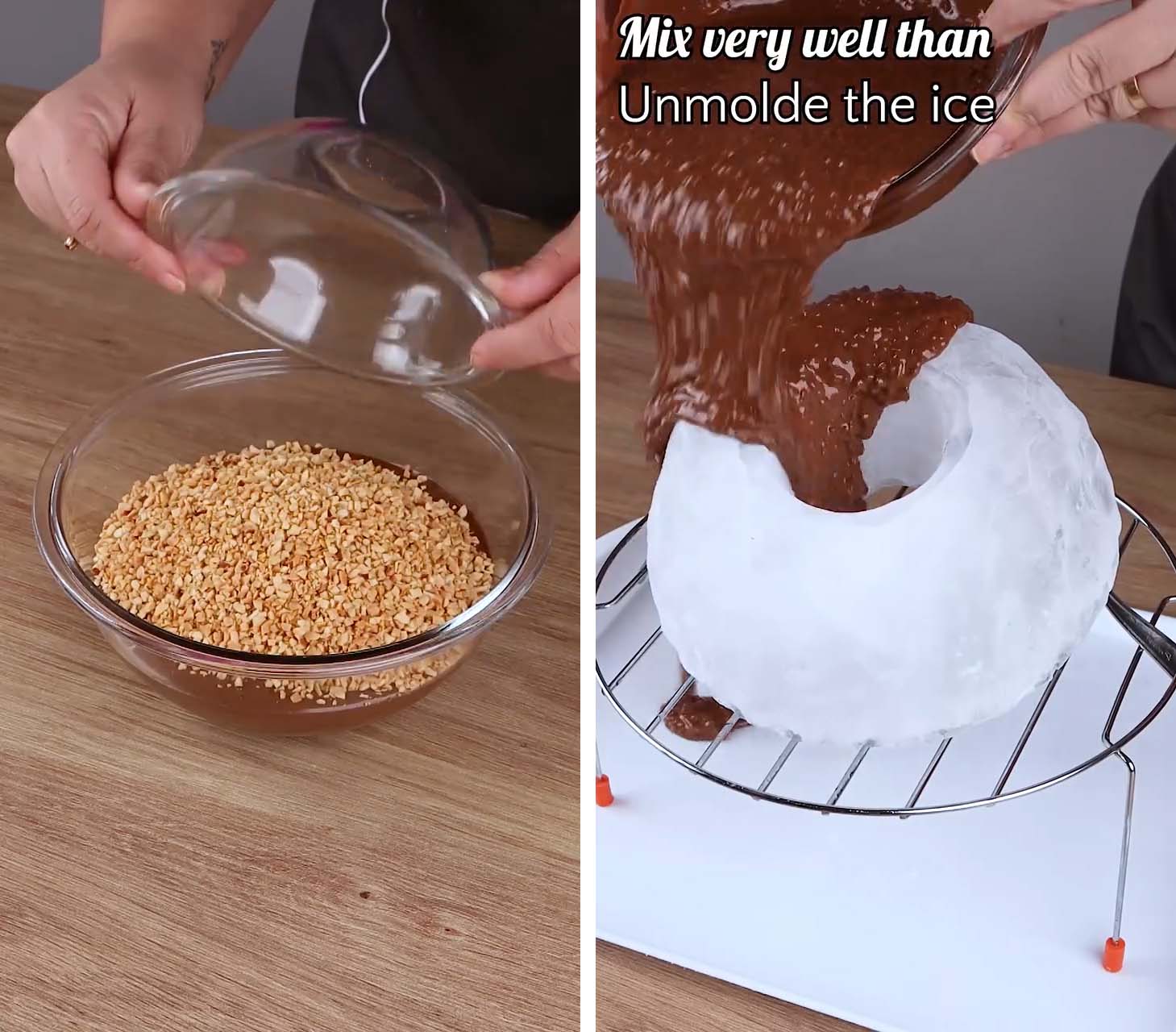 Kέικ σοκολάτας με καραμέλα και φιστίκια βήμα βήμα