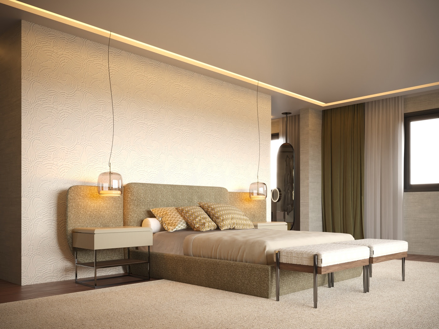 Σουίτα με μινιμαλιστική πολυτέλεια: Όταν το Μαρόκο συναντά τη Σκανδιναβία. 