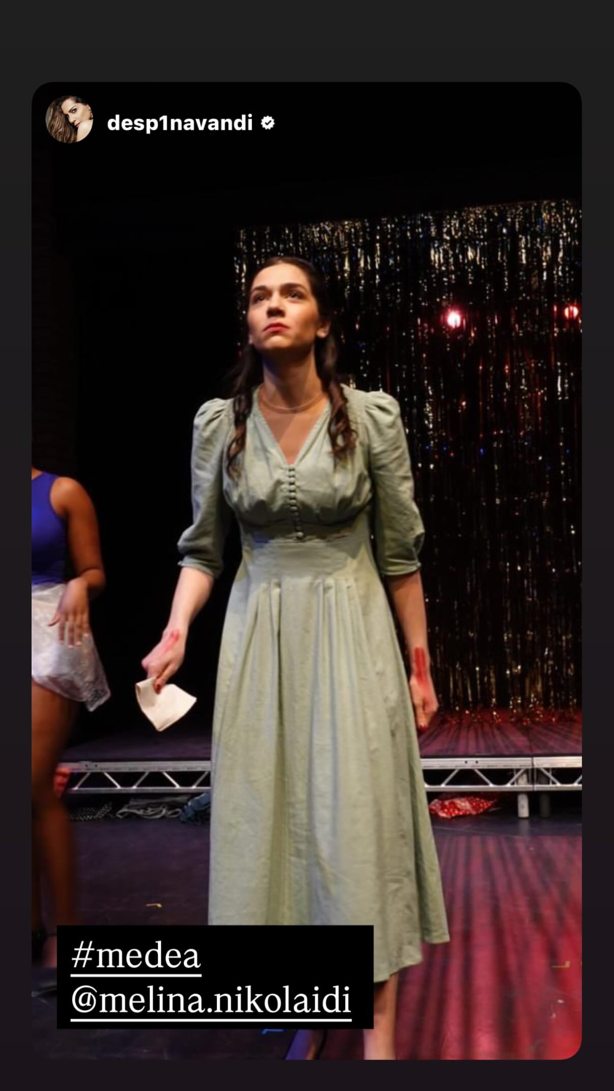 Η Μελίνα Νικολαΐδη σε θεατρική παράσταση