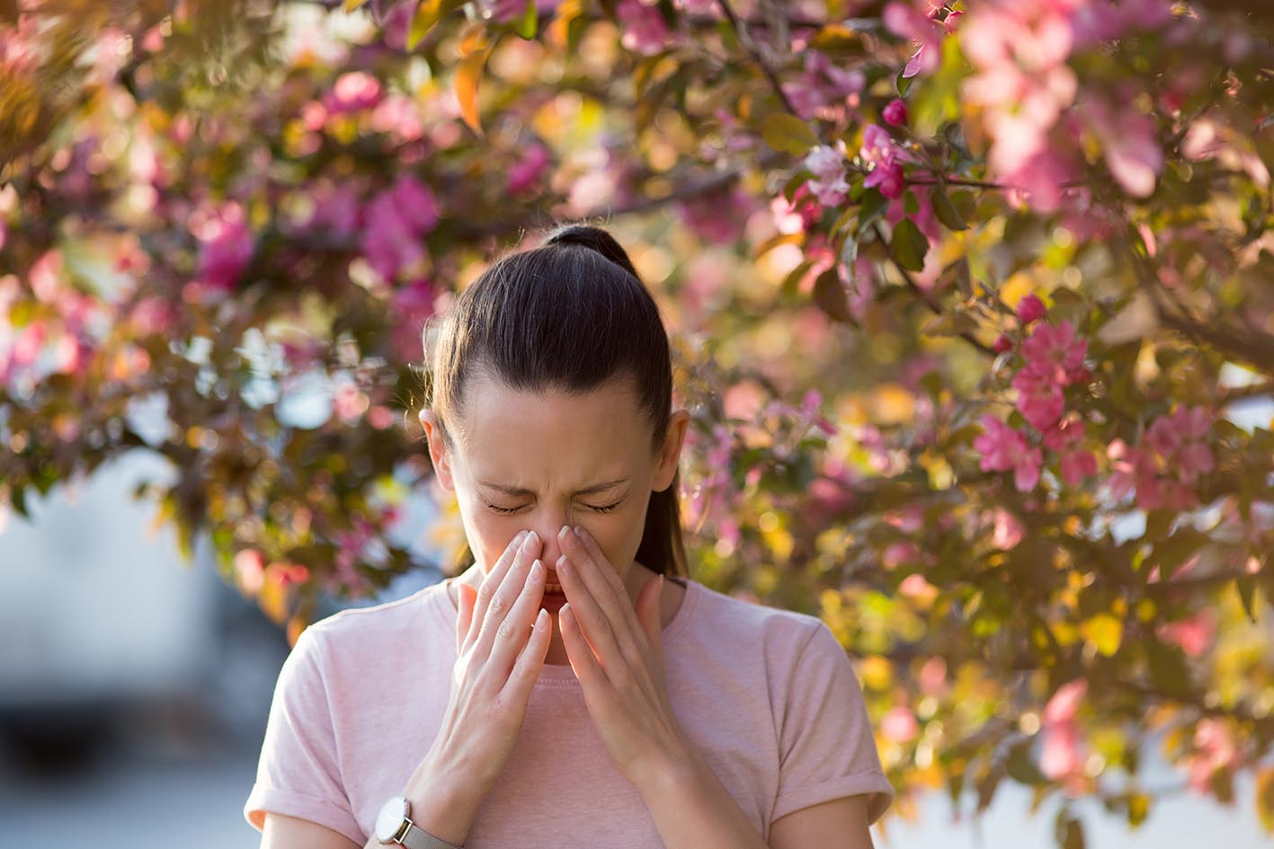 Γυναίκες με αλλεργία την άνοιξη - Λουλούδια