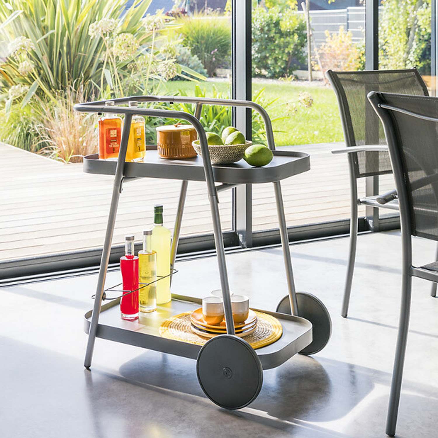 Καρότσι εξωτερικού χώρου 2 επιπέδων Easiness γκρι