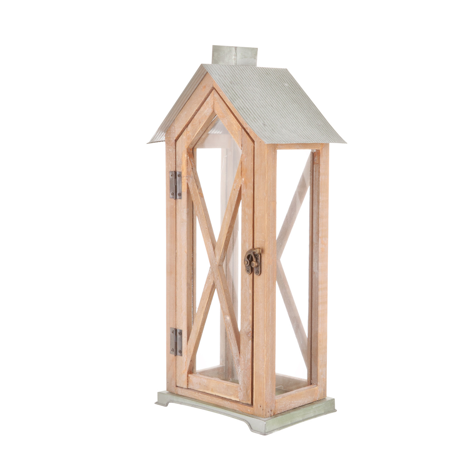 Ξύλινο φαναράκι-σπιτάκι, 20x15,5x45 εκ.