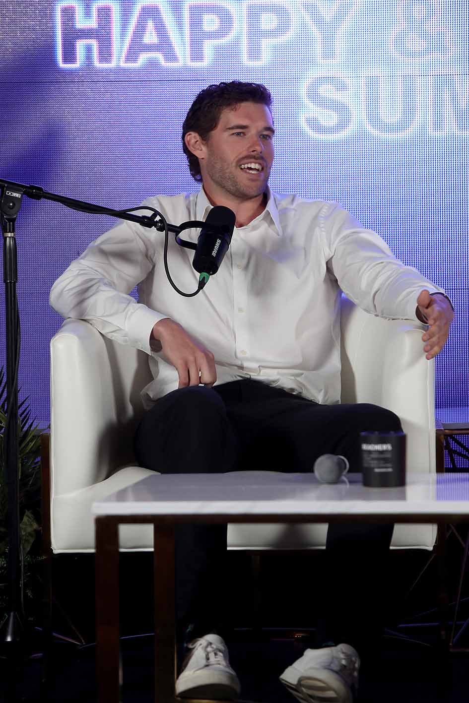 O Christopher Schwarzenegger μίλησε στο συνέδριο Beacher Vitality Happy & Healthy για την απώλεια βάρους του στις 10 Μαΐου 2025 στο Λος Άντζελες.