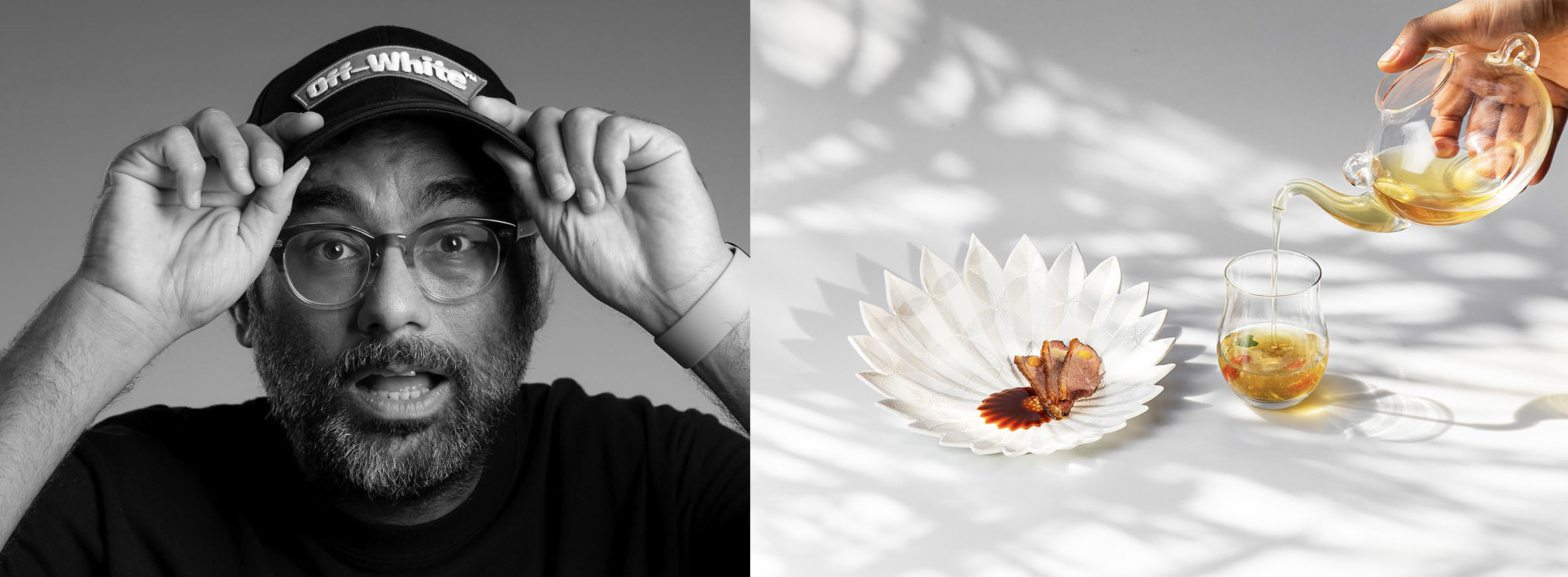 O chef Gaggan Anand με πιάτο του