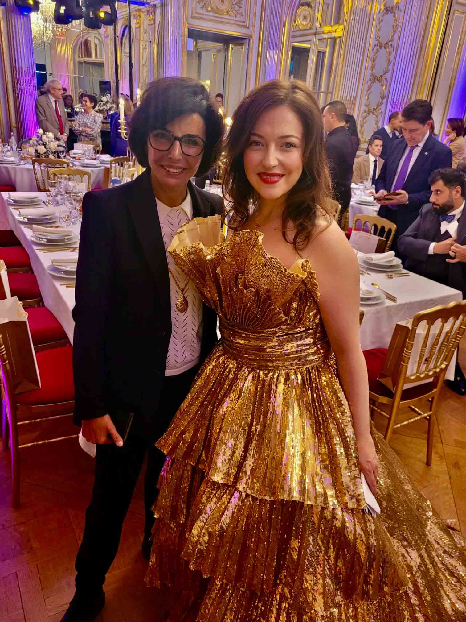 H πρέσβειρα της Ειρήνης Guila Clara Kessous με τη Rachita Dati, υπουργό Πολιτισμού της Γαλλίας.