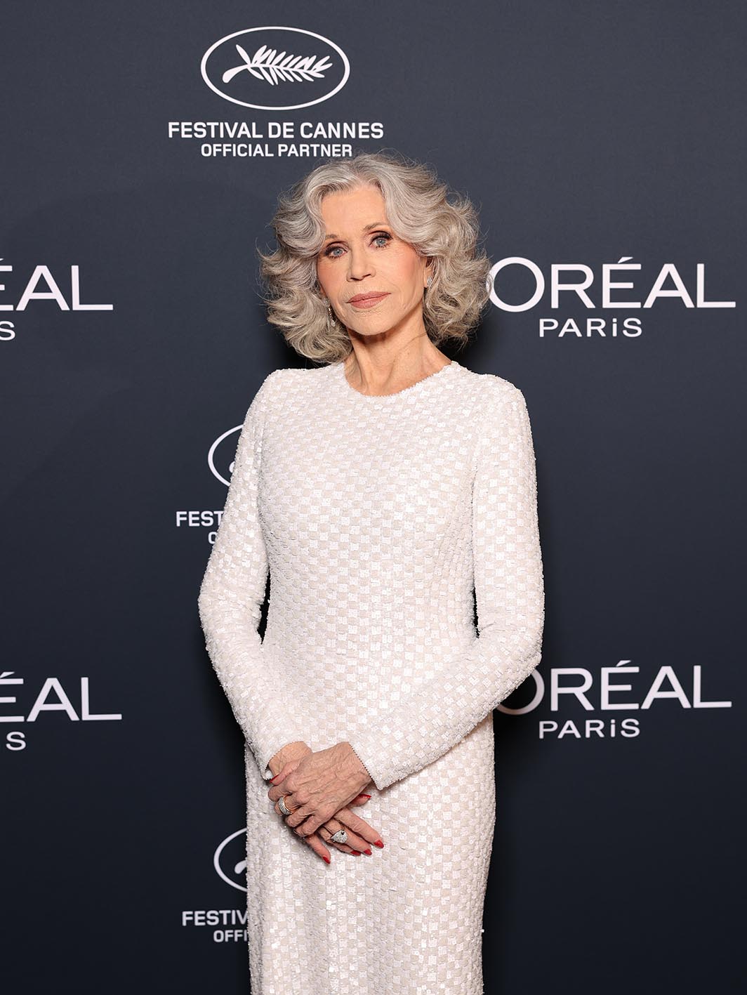 H Jane Fonda στην τελετή απονομής των βραβείων L'Oreal - Lights on Women στο 78ο Φεστιβάλ Κινηματογράφου των Καννών στις 23 Μαΐου 2025 στις Κάννες.