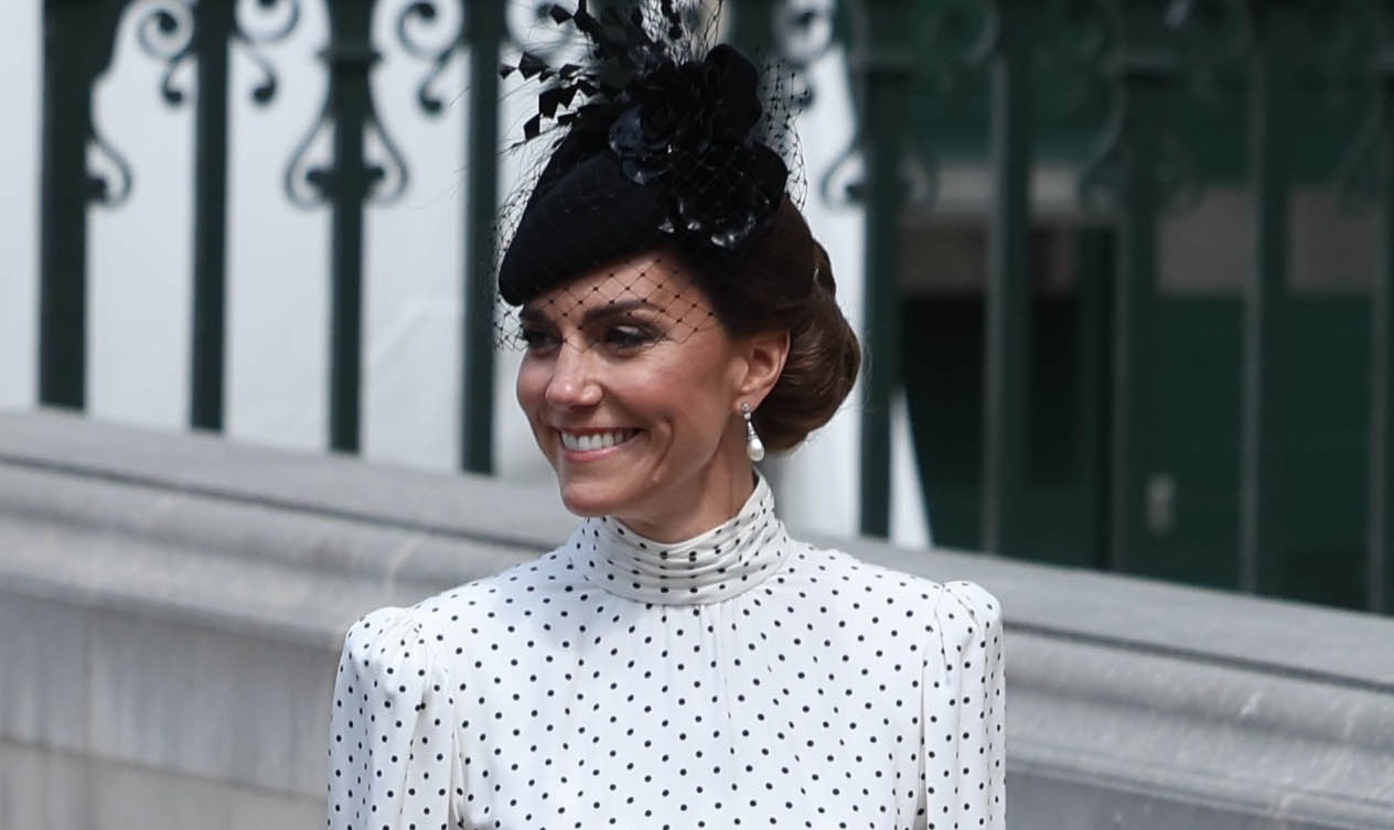 H Kate Middleton αποχωρεί από τη λειτουργία στο Αββαείο του Ουέστμινστερ στο Λονδίνο, 8 Μαΐου 2025