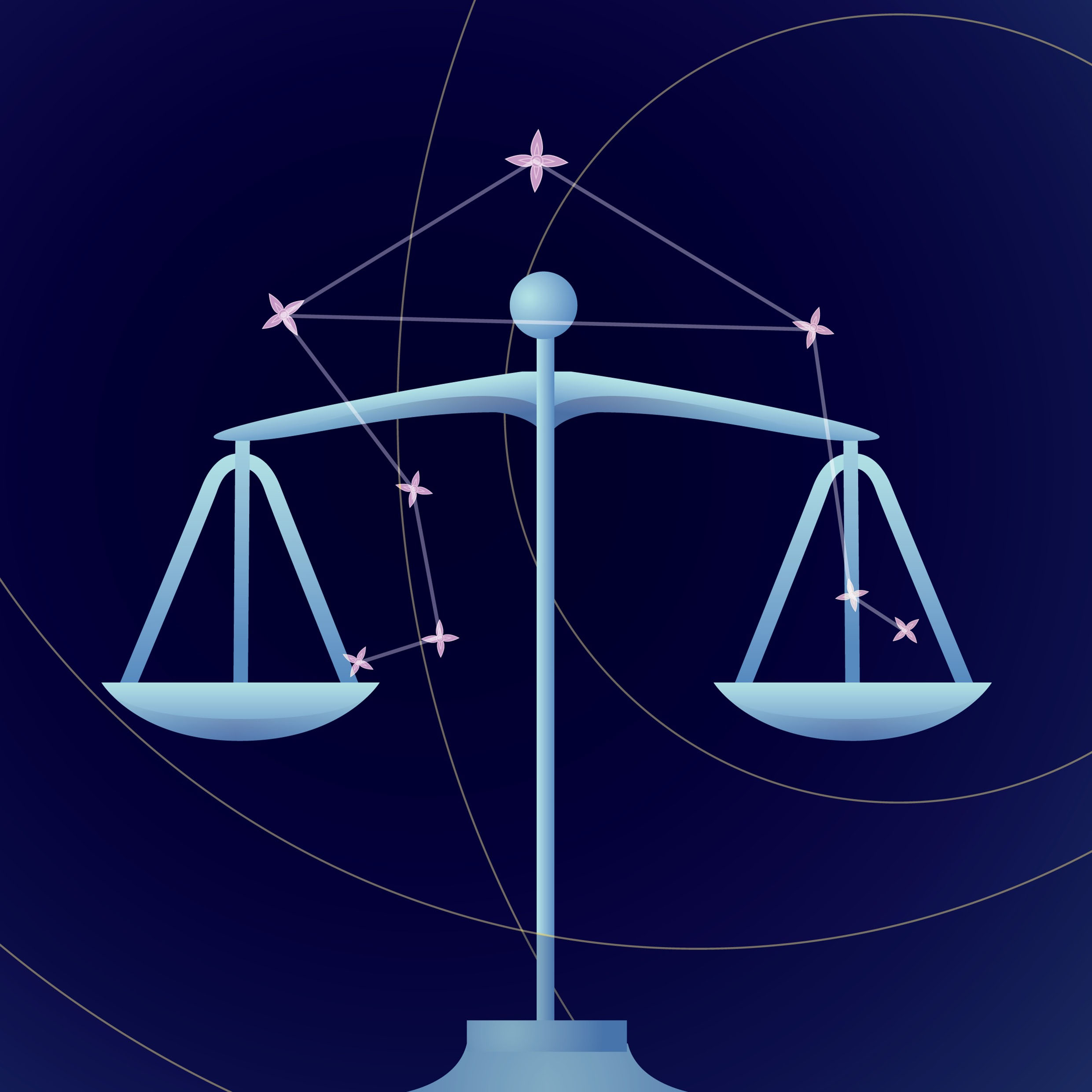 Αστρολογικές προβλέψεις σε σκίτσο για το ζώδιο του Ζυγού