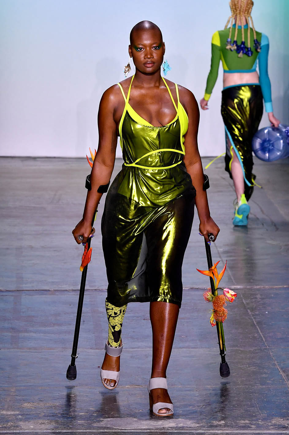 Η Mama Cax στο Chomat Show, για τη συλλογή Φθινόπωρο Χειμώνας 2019, κατά τη διάρκεια της Εβδομάδας Μόδας Νέας Υόρκης, στις 8 Φεβρουαρίου 2019.